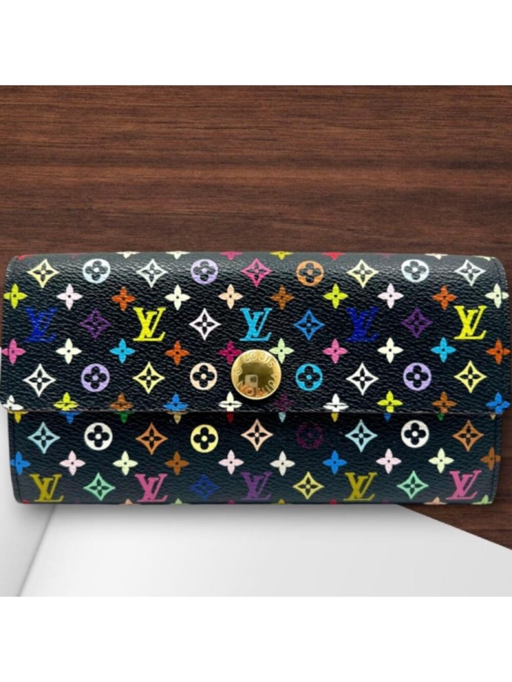 Louis Vuitton Near Multicolor Portefeuille Sarah Wallet